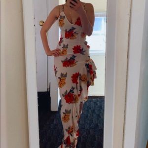 Floral Print Ruffle Summer Dress